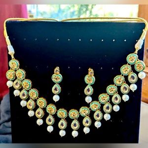 New!Finely Hand Crafted House Of RuSa Vintage Venetian Set ;Neckpiece & Earrings